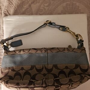 Coach Brown and Blue Mini Bag Pre Loved!